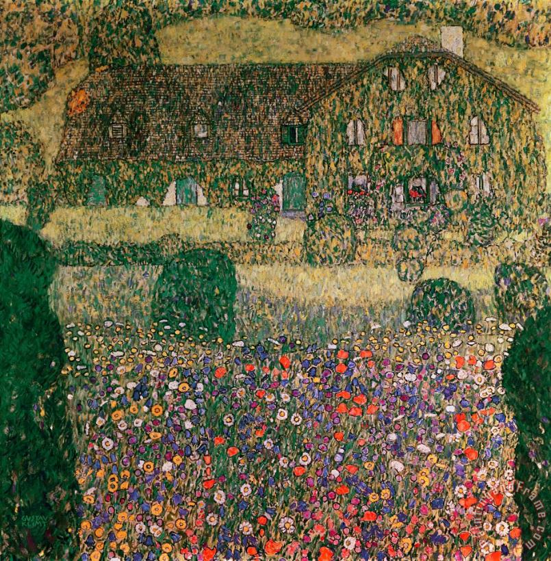 Gustav Klimt Country House by the Attersee Art Print