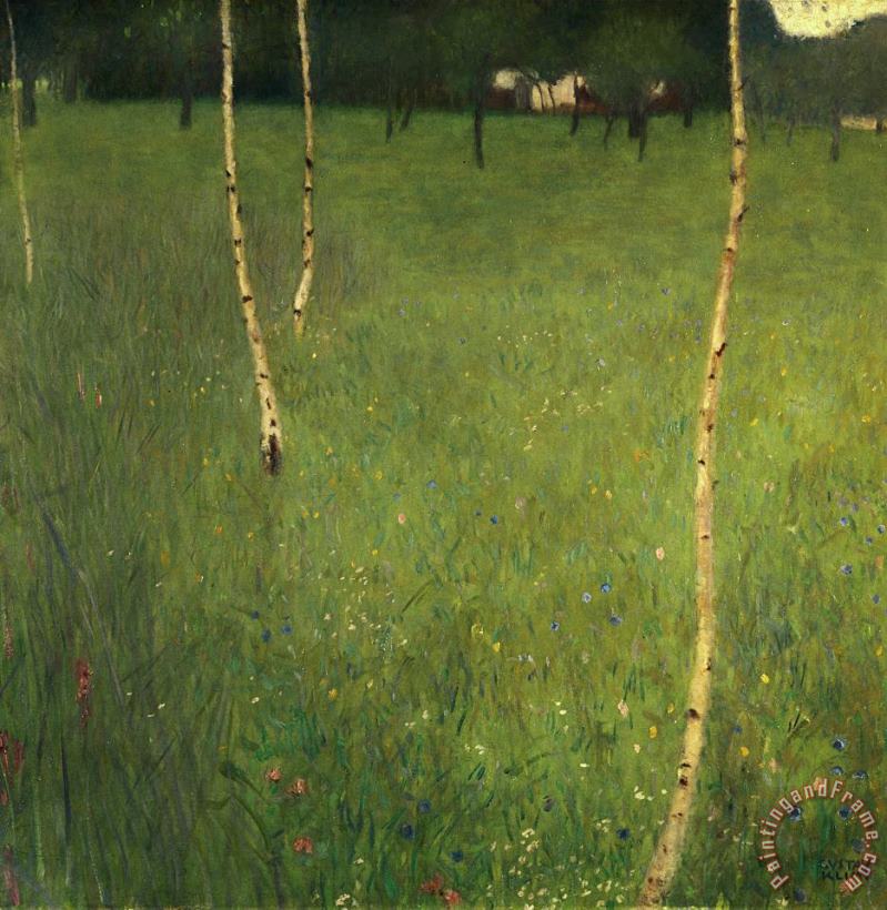 Farmhouse with Birch Trees painting - Gustav Klimt Farmhouse with Birch Trees Art Print