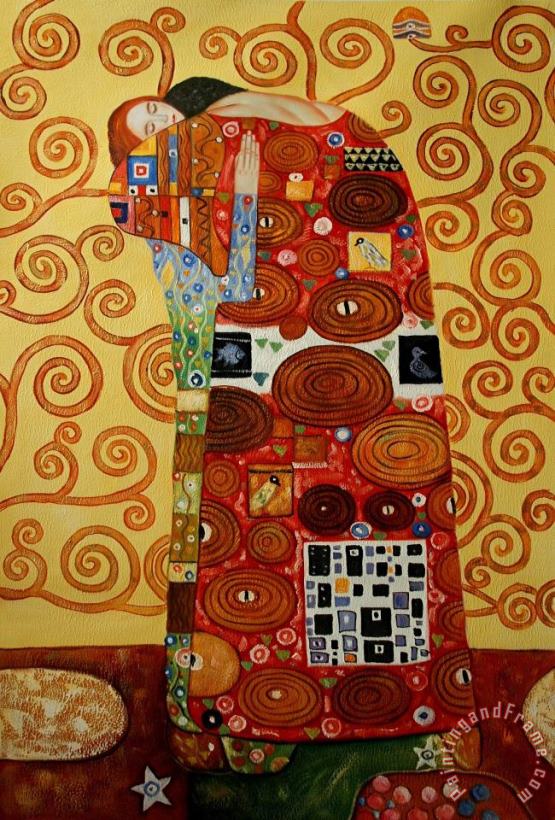 Gustav Klimt Fulfillment Stoclet Frieze Art Painting