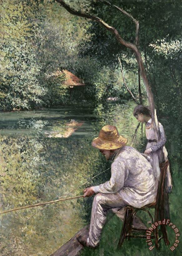 Gustave Caillebotte Angling Art Painting