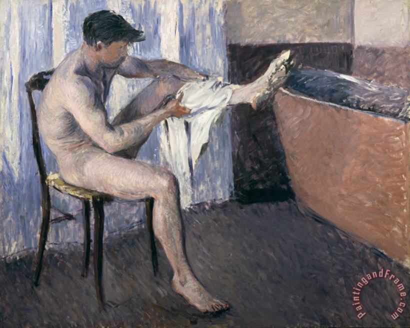 Man Drying His Leg painting - Gustave Caillebotte Man Drying His Leg Art Print