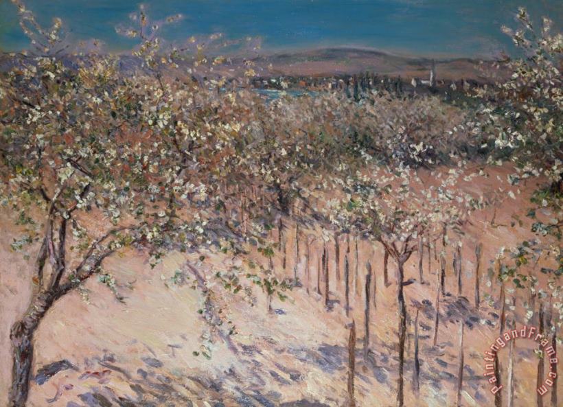 Orchard with Flowering Apple Trees painting - Gustave Caillebotte Orchard with Flowering Apple Trees Art Print
