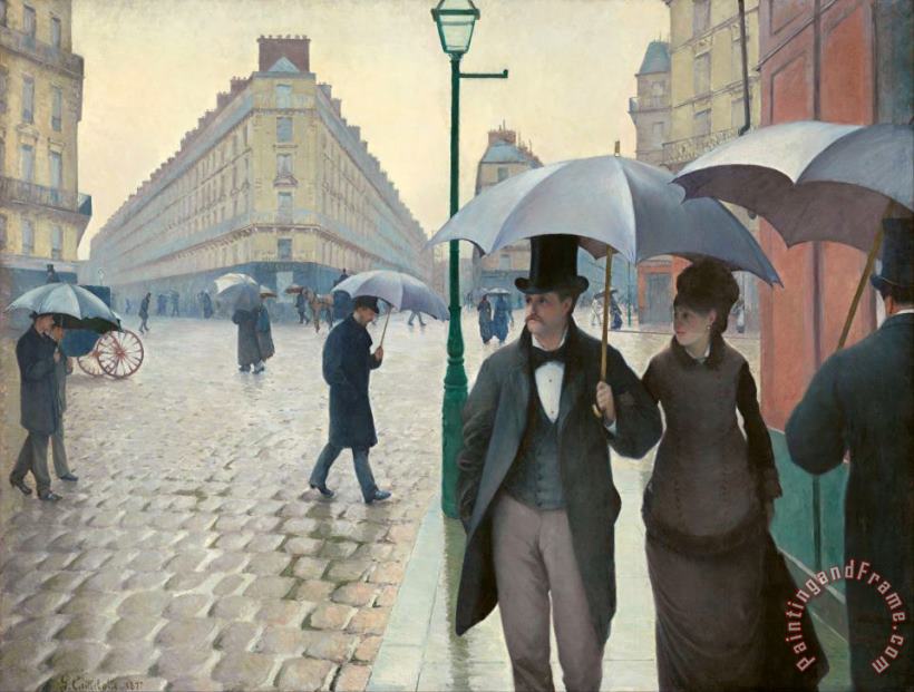 Gustave Caillebotte Paris Street Rainy Day Art Painting