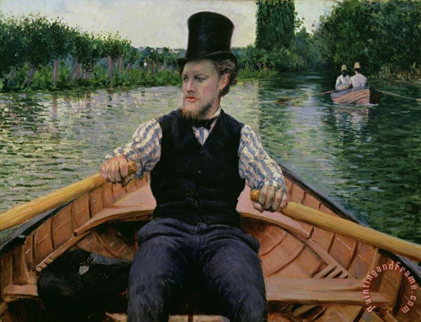 Rower in a Top Hat painting - Gustave Caillebotte Rower in a Top Hat Art Print