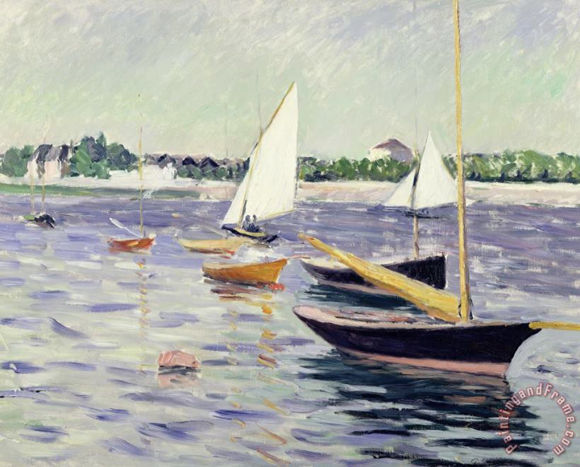 Sailing Boats at Argenteuil painting - Gustave Caillebotte Sailing Boats at Argenteuil Art Print