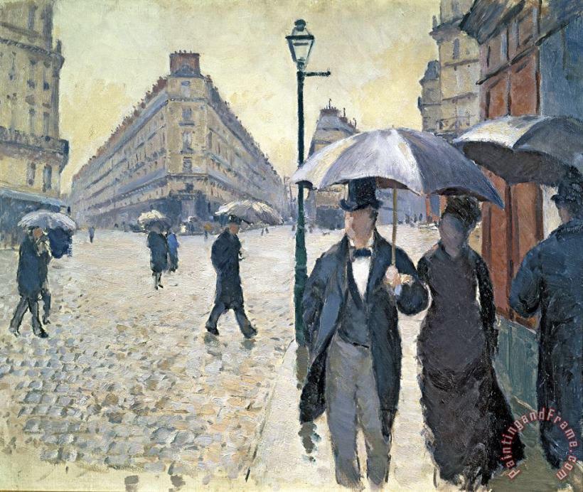 Sketch for Paris a Rainy Day painting - Gustave Caillebotte Sketch for Paris a Rainy Day Art Print