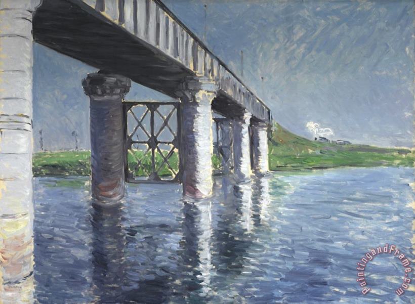 Gustave Caillebotte The Seine And The Railroad Bridge at Argenteuil (la Seine Et Le Pont Du Chemin De Fer Dargenteuil) Art Painting