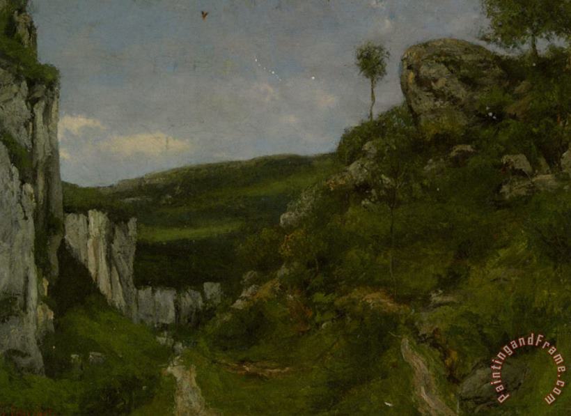 Landscape painting - Gustave Courbet Landscape Art Print