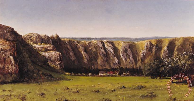 Gustave Courbet Rocky Landscape Near Flagey Art Print