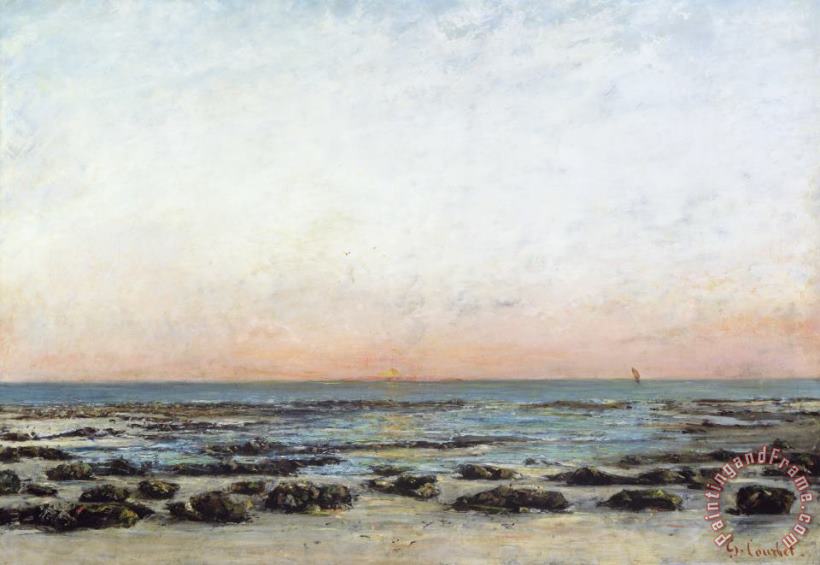 Gustave Courbet Sunset Art Painting