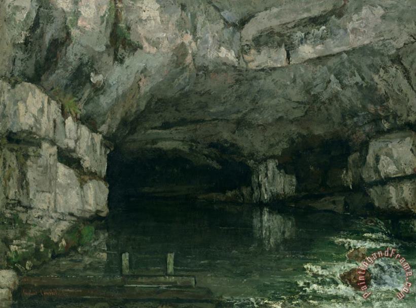 Gustave Courbet The Grotto of the Loue Art Painting