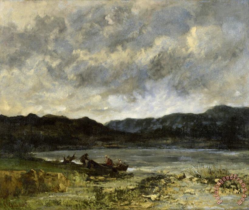 The Lake, Near Saint Point painting - Gustave Courbet The Lake, Near Saint Point Art Print