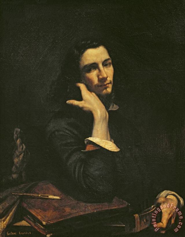 Gustave Courbet The Man with The Leather Belt. Portrait of The Artist Art Painting