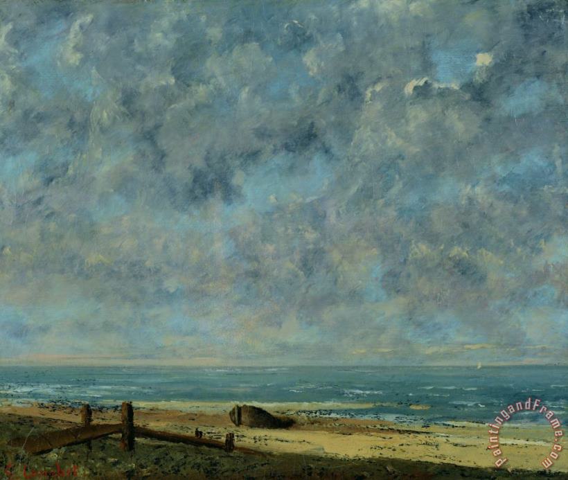 The Sea painting - Gustave Courbet The Sea Art Print