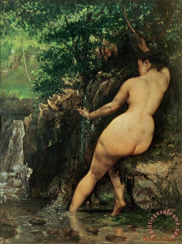Gustave Courbet The Source or Bather at the Source Art Painting