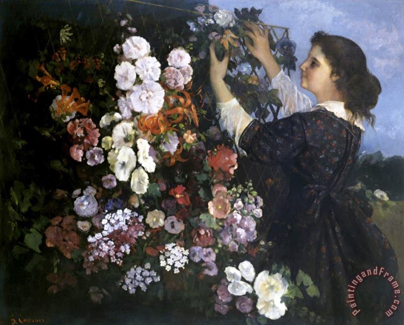 Gustave Courbet The Trellis Art Painting