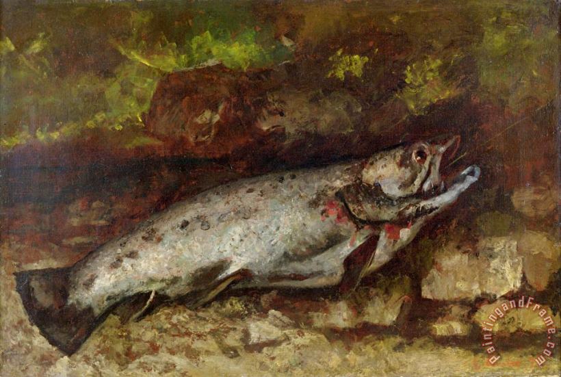 Gustave Courbet The Trout Art Painting