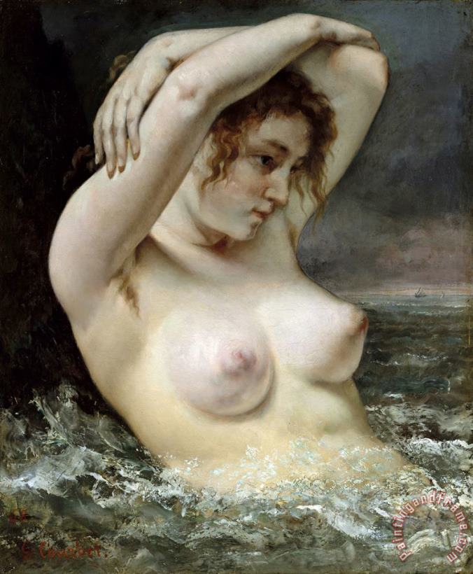 Gustave Courbet The Woman in The Waves Art Print