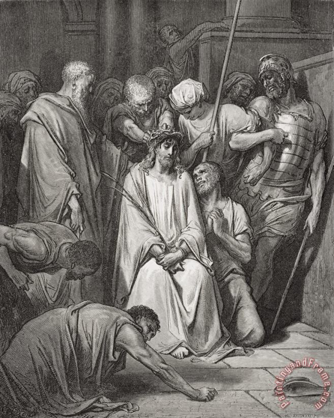 Gustave Dore The Crown Of Thorns Art Print