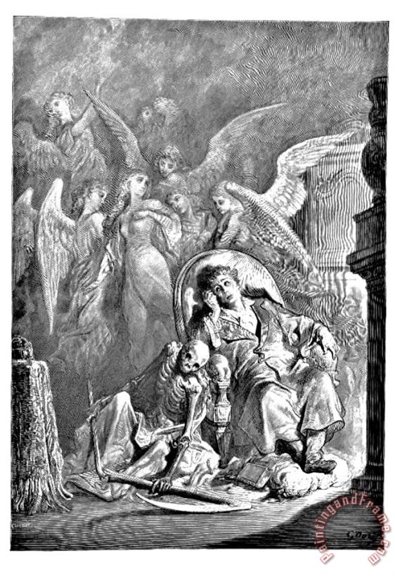 Gustave Dore The Raven Edgar Allan Poe Illustration Art Print