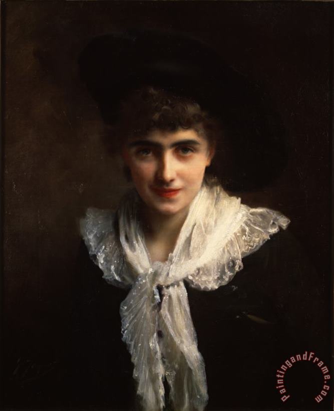 Portrait of Madame Roland painting - Gustave Jean Jacquet Portrait of Madame Roland Art Print