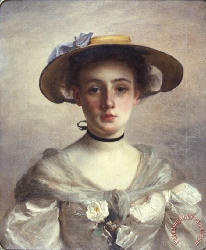 Gustave Jean Jacquet Unknown Portrait Art Painting