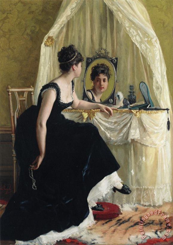 Vanity painting - Gustave Leonhard De Jonghe Vanity Art Print
