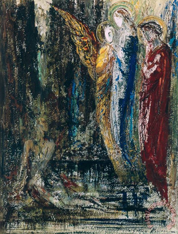 Gustave Moreau Job And The Angels Art Painting