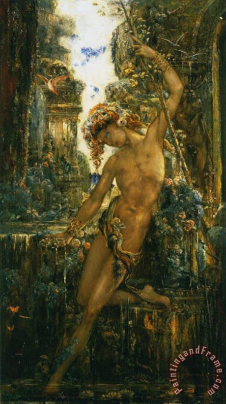 Narcissus painting - Gustave Moreau Narcissus Art Print
