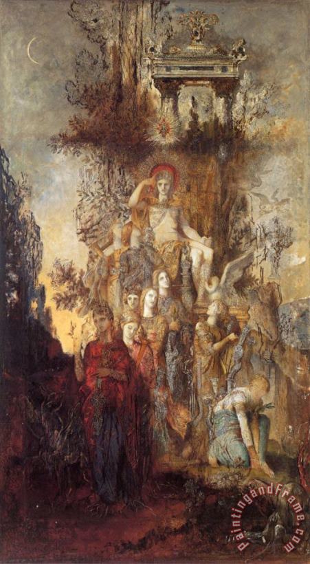 The Muses Leaving Their Father Apollo to Go And Enlighten The World painting - Gustave Moreau The Muses Leaving Their Father Apollo to Go And Enlighten The World Art Print