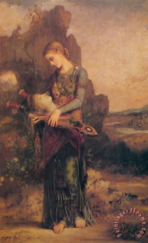 Gustave Moreau Thracian Girl Carrying The Head of Orpheus on His Lyre Art Painting