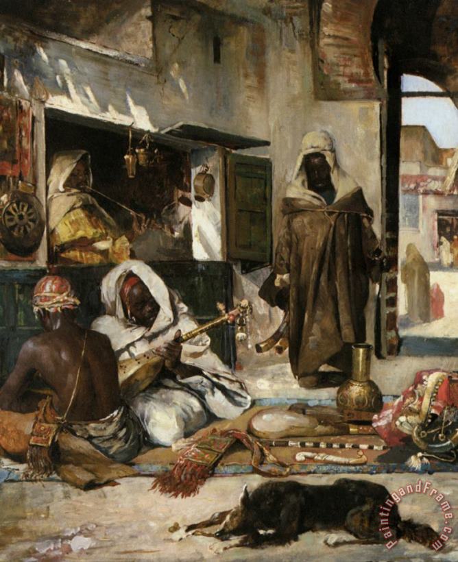 Gyula Tornai An Arms Merchant in Tangiers Art Painting