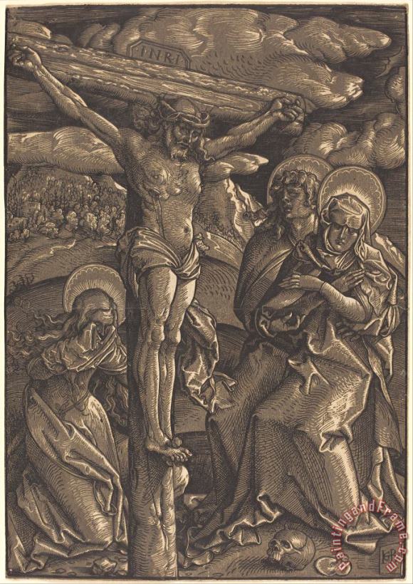 The Crucifixion painting - Hans Baldung Grien The Crucifixion Art Print