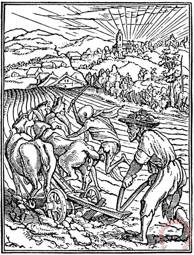 Dance Of Death Engraving Illustration painting - Hans Holbein Dance Of Death Engraving Illustration Art Print