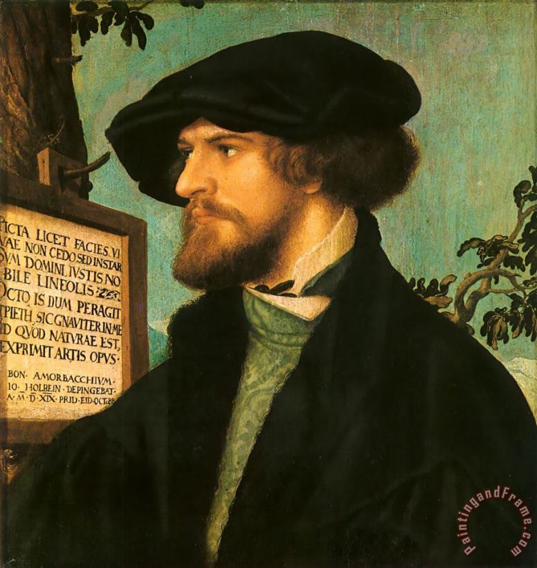 Portrait of Bonifacius Amerbach painting - Hans Holbein the Younger Portrait of Bonifacius Amerbach Art Print
