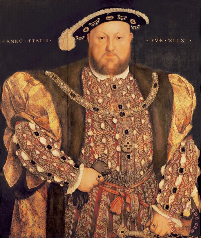 Hans Holbein the Younger Portrait of Henry VIII (1491 1547) Aged 49 Art Painting