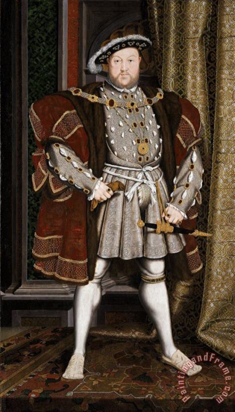 Retrato De Enrique VIII (walker Art Gallery, Liverpool, 1537 47. Oleo Sobre Lienzo, 239 X 134.5 Cm).jpg painting - Hans Holbein the Younger Retrato De Enrique VIII (walker Art Gallery, Liverpool, 1537 47. Oleo Sobre Lienzo, 239 X 134.5 Cm).jpg Art Print