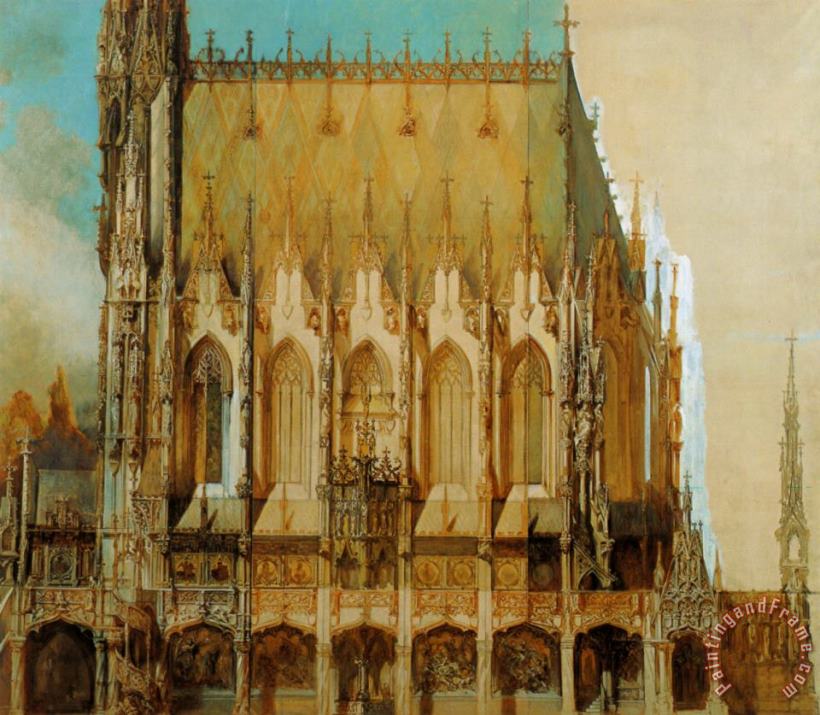 Gothic Cemetary, St. Michaels, Side View painting - Hans Makart Gothic Cemetary, St. Michaels, Side View Art Print