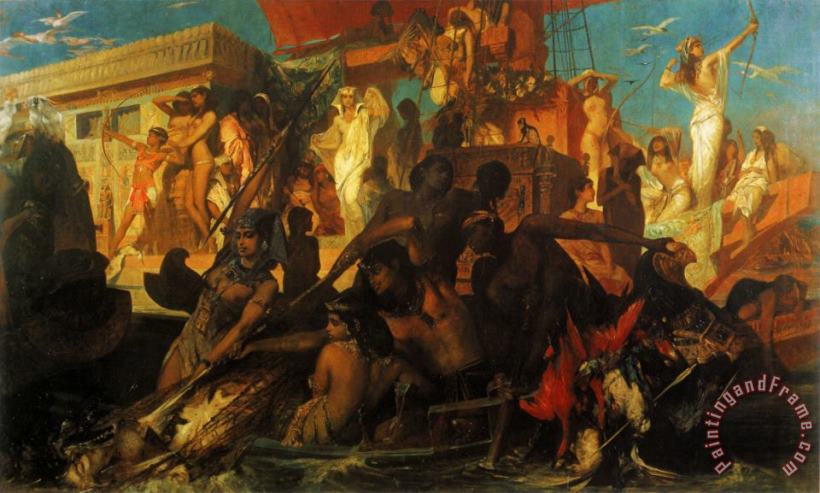 The Nile Hunt of Cleopatra painting - Hans Makart The Nile Hunt of Cleopatra Art Print