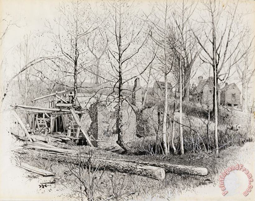 Harry Fenn Present Aspect of Gaines's Mill, Looking East Art Painting