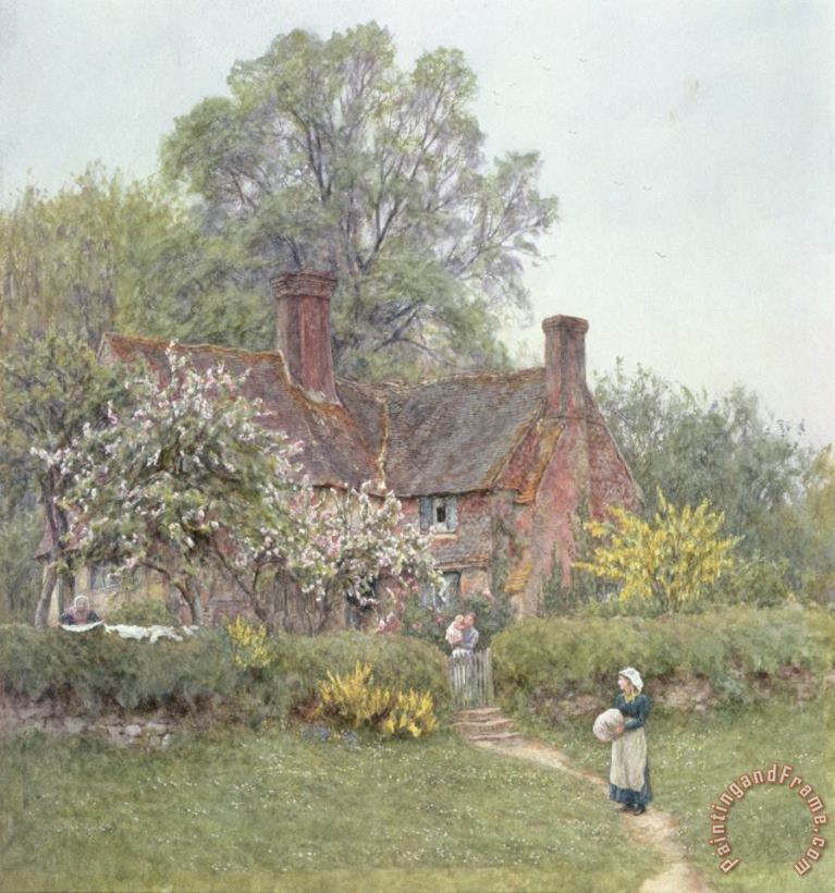 Cottage at Chiddingfold painting - Helen Allingham Cottage at Chiddingfold Art Print