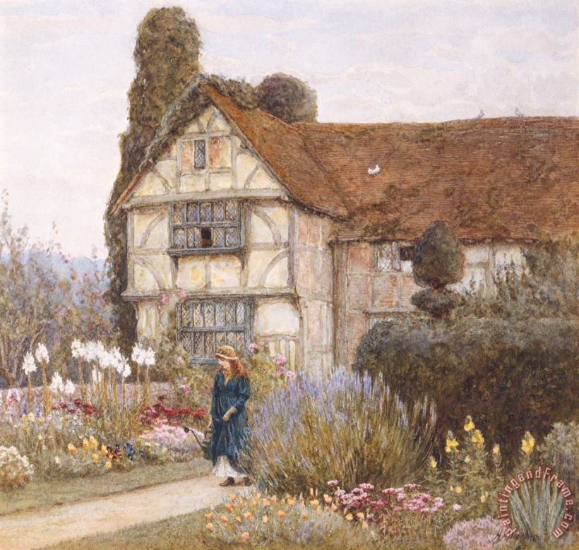 Old Manor House painting - Helen Allingham Old Manor House Art Print
