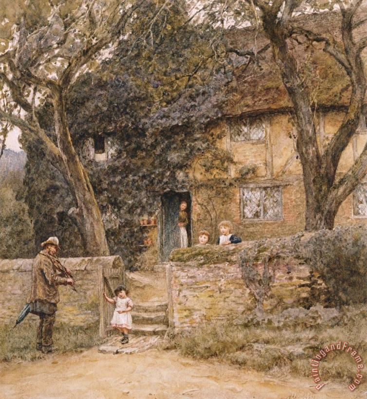 Helen Allingham The Fiddler Art Painting
