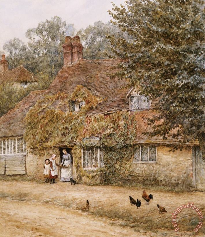 Helen Allingham The Old Fish Shop Haslemere Art Painting
