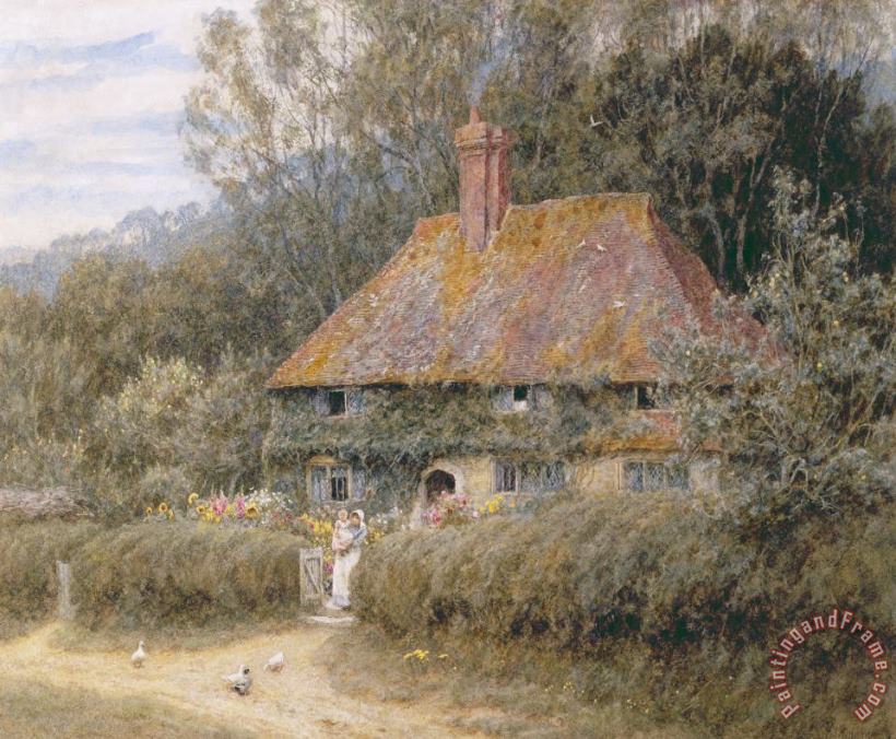 Helen Allingham Valewood Farm under Blackwood Surrey Art Painting