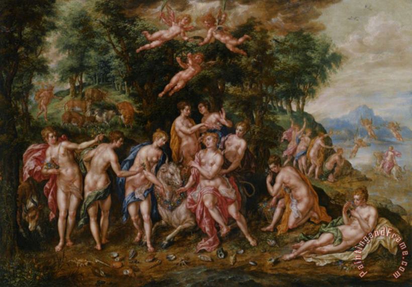 The Rape of Europa painting - Hendrick De Clerck The Rape of Europa Art Print