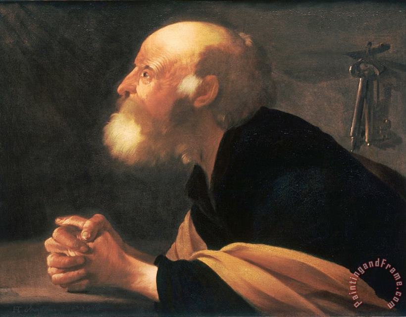 The Repentant Peter painting - Hendrick Ter Brugghen The Repentant Peter Art Print