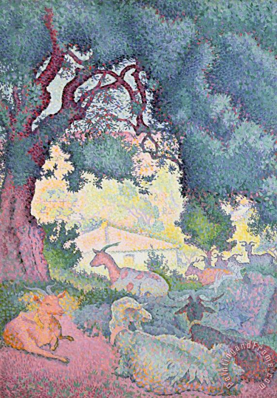 Landscape with Goats painting - Henri-Edmond Cross Landscape with Goats Art Print