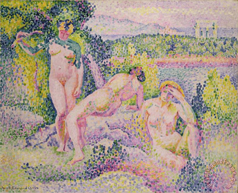 Henri-Edmond Cross Three Nudes Art Painting
