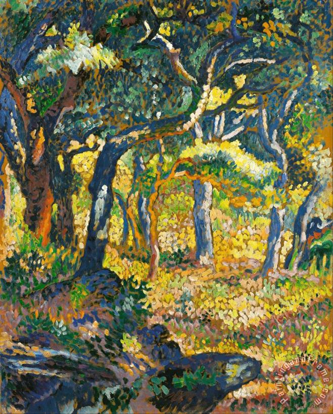 Henri-Edmond Cross Une Clairiere En Provence (etude) Art Painting